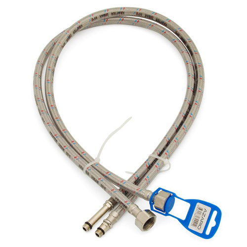 картинка Гибкая подводка AZARIO LUXe для смесителей 150 см., ½" х М10, пара (AZLux908) от магазина Сантехстрой