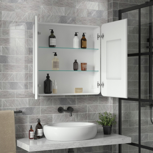 картинка Зеркало-шкаф "Reflection Circle LED" 800х800 RF2110SR от магазина Сантехстрой