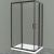 картинка Душевой уголок BelBagno Uno 100х80 UNO-195-AH-2-100/80-C-NERO профиль Черный матовый стекло прозрачное от магазина Сантехстрой