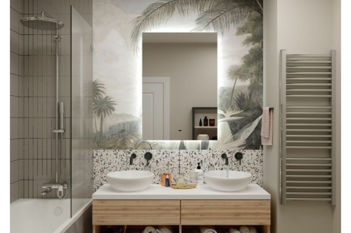 картинка Зеркало с подсветкой Art&Max Perugia 700x1000 AM-Per-700-1000-DS-F от магазина Сантехстрой