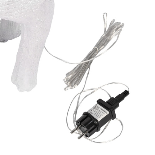 картинка Акриловая светодиодная фигура Снежный олень 100 см,  380 светодиодов,  IP 65, понижающий трансформатор в комплекте,  NEON-NIGHT от магазина Сантехстрой