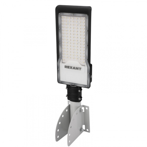 картинка Кронштейн накладной / под бандажную ленту с переменным углом белый (230х150х150, Ø 57) REXANT арт. 607-302; 607-304; от магазина Сантехстрой