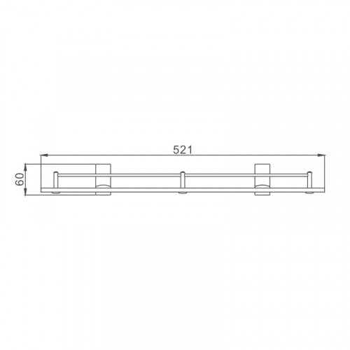 картинка Полка стеклянная Haiba хром (HB8807) от магазина Сантехстрой