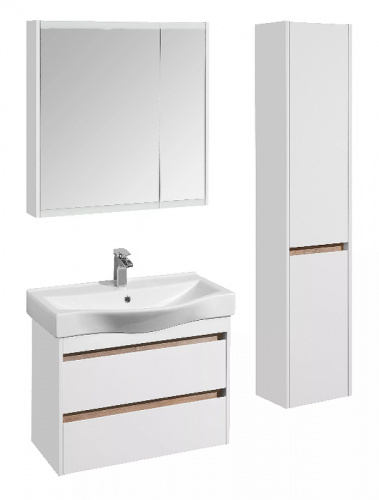 картинка Зеркальный шкаф AQUATON (Акватон) 1a249202nt010 Белый от магазина Сантехстрой