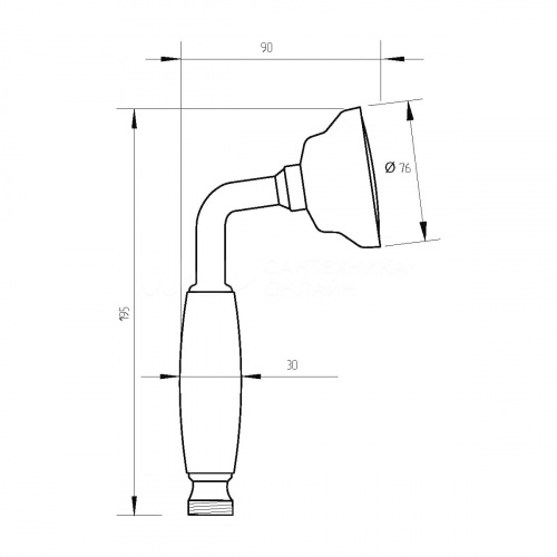 картинка Лейка для душа Webert AC0428010, золото от магазина Сантехстрой