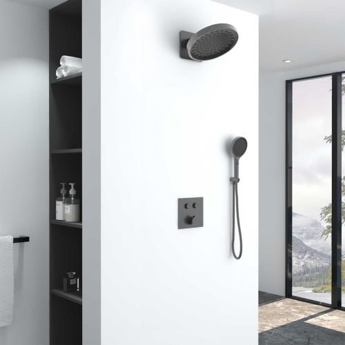 картинка Душевой комплект VSFW-421I3GM встраиваемый, двухрежимный, вороненая сталь от магазина Сантехстрой