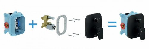 фото смеситель для душа ravak x070158 черный