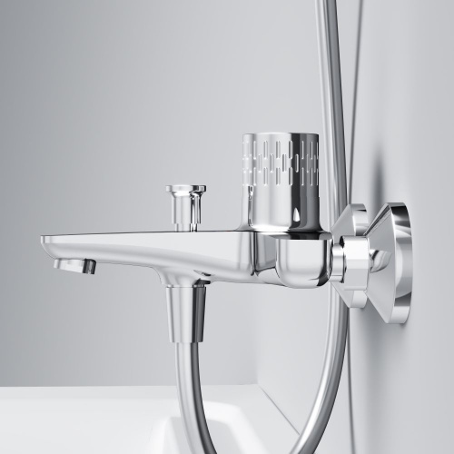 фото f90a10400 gem смеситель для ванны/душа с индикацией температуры, хром, шт.