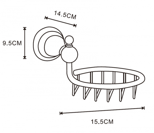 картинка Мыльница Azario ELVIA, Бронза (AZ-91109Q) от магазина Сантехстрой