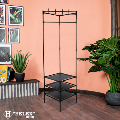 картинка Напольная вешалка для одежды Helex Home W-31, чёрная от магазина Сантехстрой