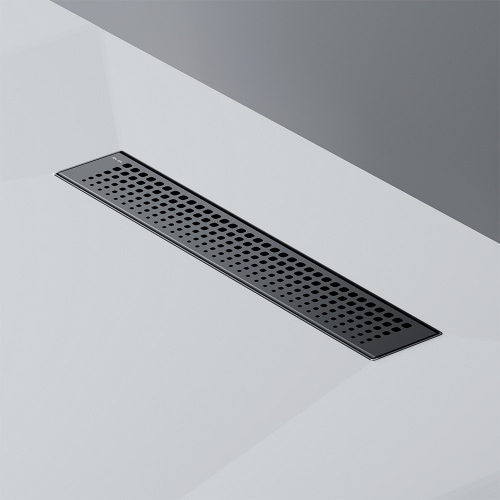 картинка W01SC-P11-040-01BM MasterFlow Трап для душа линейный универс затвор Cut Gradient 40см цвет черн мат от магазина Сантехстрой