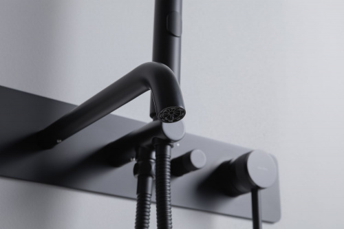 фото смеситель для ванны allen brau priority 5.31a05-31 (с внутренней частью) черный матовый