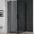 картинка Душевой уголок Cezares Slider 110x80 SLIDER-AH-2-70/80-100/110-GRIGIO-NERO профиль Черный матовый стекло тонированное от магазина Сантехстрой