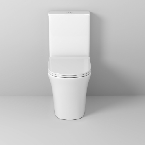 картинка Унитаз Classic GR-4466S (620*365*820) напольный БЕЗОБОДКОВЫЙ с тонкой крышкой, 2 места от магазина Сантехстрой