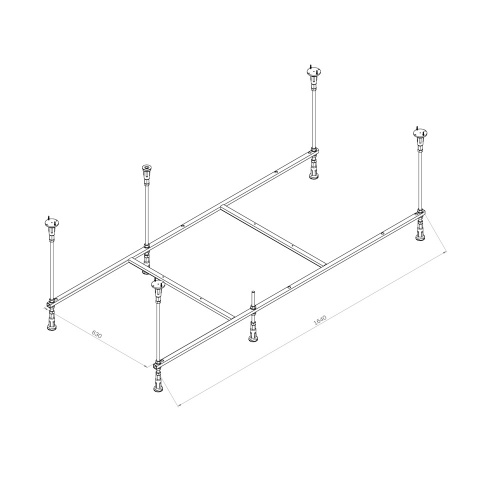 картинка W84A-170-075W-R Func Каркас для ванн 170х75 от магазина Сантехстрой