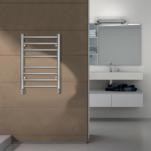 картинка Полотенцесушитель водяной AZARIO PARMA 400/600 8 секций, нижнее/диагональное подключение, 1/2", хром (AZ10146S) от магазина Сантехстрой