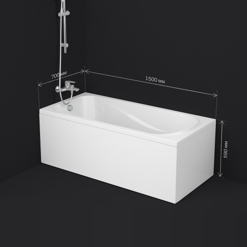 картинка W76A-150-070W-A Sense New, ванна акриловая А0 150х70, см от магазина Сантехстрой