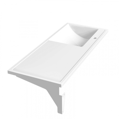 картинка Раковина Azario Paola Magenta 1200 L левосторонняя, литьевой мрамор, белый (CS00078451) от магазина Сантехстрой