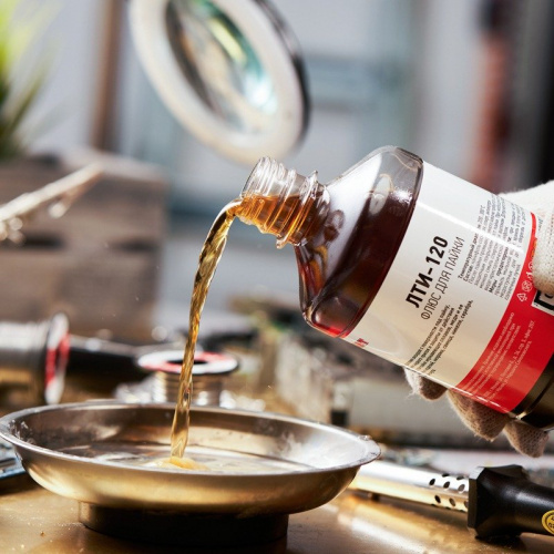 картинка Флюс для пайки REXANT,  ЛТИ-120, 500 мл,  флакон от магазина Сантехстрой