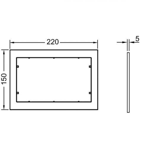 картинка TECEnow. Дистанционная рамка, хром матовый от магазина Сантехстрой
