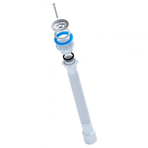 картинка Сифон гофрированный Ани Пласт удлиненный 1 1/2*40/50 571-1401мм (G116) от магазина Сантехстрой