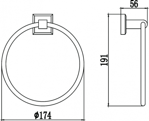 картинка Держатель для полотенец кольцевой Savol 95 (S-009560) от магазина Сантехстрой