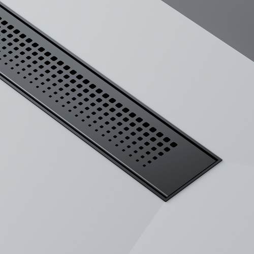 картинка W02SC-P11-080-01BM PrimeFlow Трап для душа линейный универс затвор Cut Gradient 80см цвет черн мат от магазина Сантехстрой