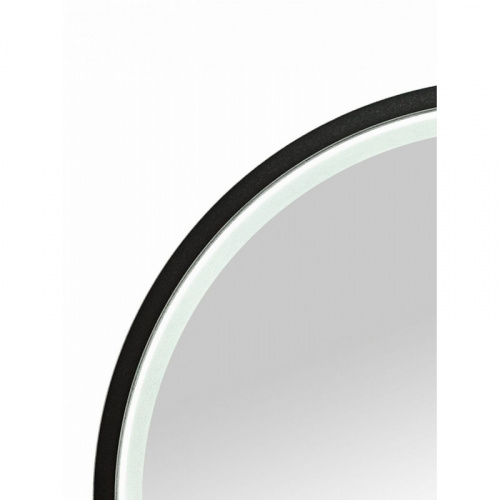 картинка Зеркало Art&Max Livorno AM-Liv-800-DS-F-Nero 80x80 с подсветкой, черный от магазина Сантехстрой