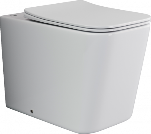 картинка CN1809 Унитаз соло CUBIC Rimless, с крепежом, с сиденьем-крышкой с микролифтом от магазина Сантехстрой