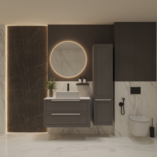 картинка Пенал подвесной Севилья, Платиновый от магазина Сантехстрой