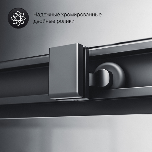 картинка W93G-404-120280-BT Gem S Twin Slide 120x80. Душевое ограждение,120x80, профиль черный мат., стекло п от магазина Сантехстрой