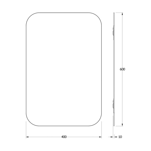 картинка Зеркало с окантовкой (40x60 cm) (Черный цвет) (EVOFORM) от магазина Сантехстрой