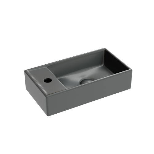 картинка CN6051RMDH Умывальник подвесной прямоугольный (чаша справа, отверстие под смеситель слева) цвет темн от магазина Сантехстрой