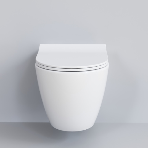 картинка Унитаз Queen 113T20001R (570*360*400) БЕЛЫЙ подвесной БЕЗОБОДКОВЫЙ, 1 место от магазина Сантехстрой