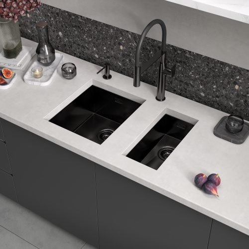 картинка Кухонная мойка Reflexion Como RX2038BL оружейная сталь от магазина Сантехстрой