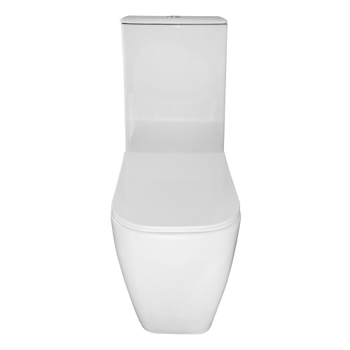 картинка Унитаз-компакт Azario MIRADA S 385х620х920 напольный, безободковый в комплекте с бачком и сиденьем микролифт, белый (AZ-1288A) от магазина Сантехстрой