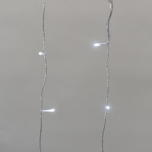 картинка Гирлянда Дождь светодиодный 2х3м,  эффект мерцания,  прозрачный провод,  IP44, 230В,  диоды БЕЛЫЕ,  300LED NEON-NIGHT от магазина Сантехстрой
