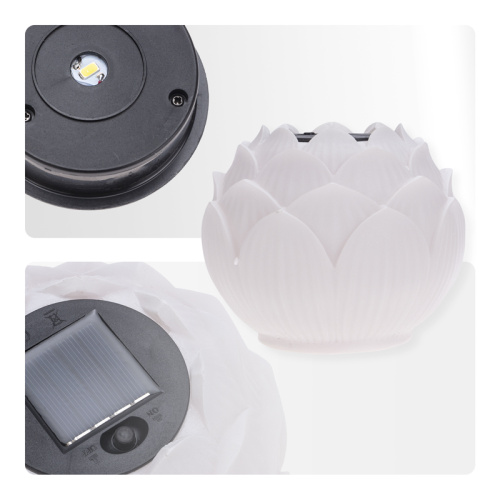 картинка Светильник садовый Лотос,  3000К,  15см,  встроенный аккумулятор,  солнечная панель,  коллекция Пекин REXANT от магазина Сантехстрой
