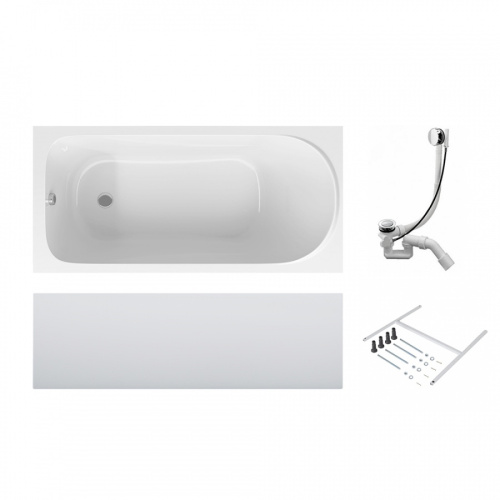 картинка W75A-170-070W-KL Sense Ванна 170x70, каркас, слив-перелив, комплект от магазина Сантехстрой