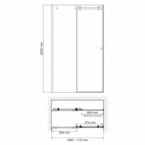 картинка Vils 56R13 Душевая дверь от магазина Сантехстрой