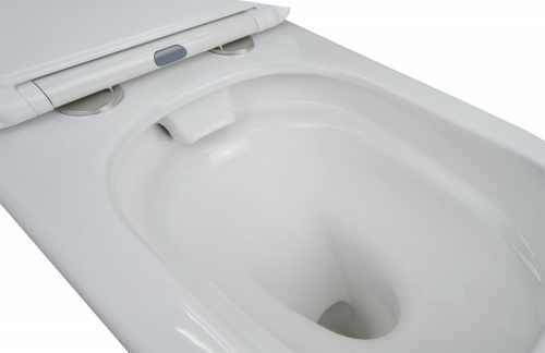картинка Унитаз напольный Azario Candy 370х620х780 безободковый, в комплекте с бачком и сиденьем микролифт (AZ-1503B) от магазина Сантехстрой
