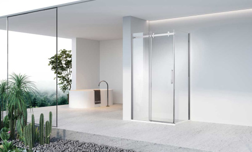 картинка Душевой уголок Como-N VSR-4CN8015CL, 1500*800, хром, стекло прозрачное от магазина Сантехстрой