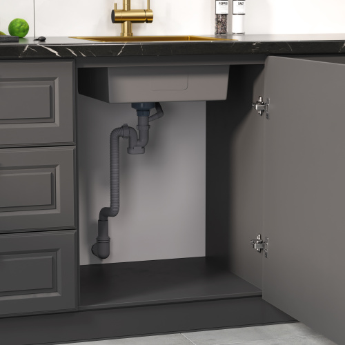 картинка Кухонная мойка Reflexion Iseo RX2240BL оружейная сталь от магазина Сантехстрой