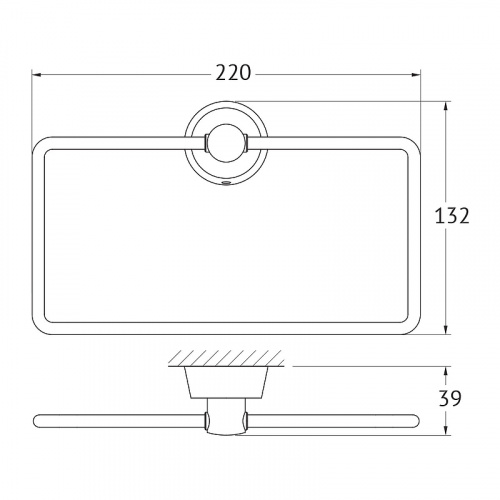 картинка Кольцо для полотенец FBS Vizovice VIZ 022 Хром от магазина Сантехстрой