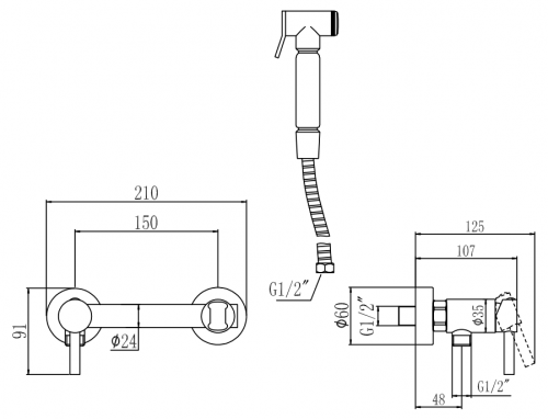 картинка Смеситель для биде Savol (S-FXQ006C) от магазина Сантехстрой