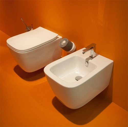 картинка Artceram A16  Биде подвесное  36х52 см, с 1 отв под смеситель, с креплениями,  цвет белый (Продаем с унитазом!) от магазина Сантехстрой