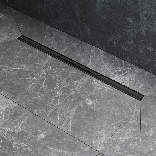 картинка W01SC-S11-060-05BM MasterFlow Трап для душа линейный универс затвор Slim line 60см цвет черн мат от магазина Сантехстрой