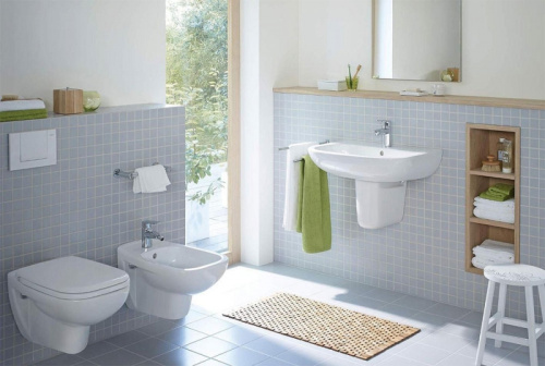 картинка Duravit D-Code Раковина  с перел., с 1 отв. под смес., 650x500мм, Цвет: Белый от магазина Сантехстрой