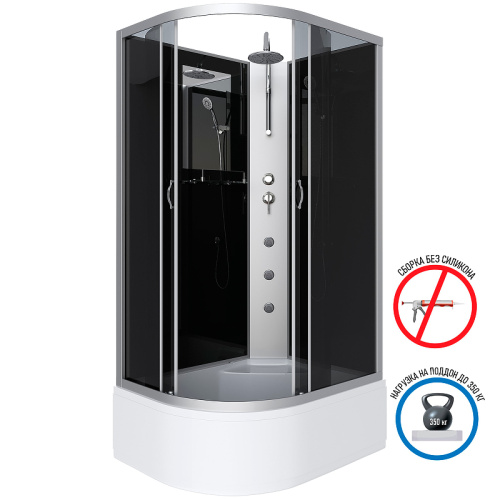 картинка Душевая кабина Niagara Classic 120x80 R NG-2510-14RBKTG с гидромассажем от магазина Сантехстрой