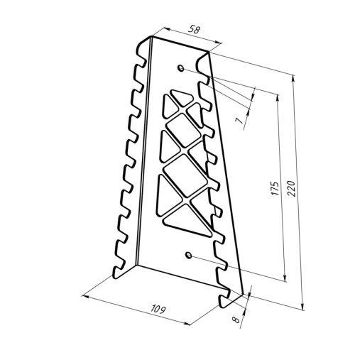картинка Держатель-органайзер для гаечных ключей,  настенный,  черный REXANT от магазина Сантехстрой